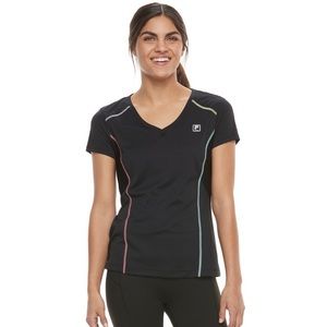 FILA Sport Essential V-Neck Athletic Stretch T Shirt
